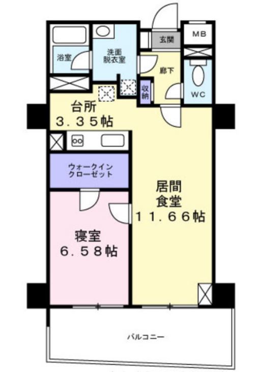 アクトフォルム武蔵小山　1102号室　間取り