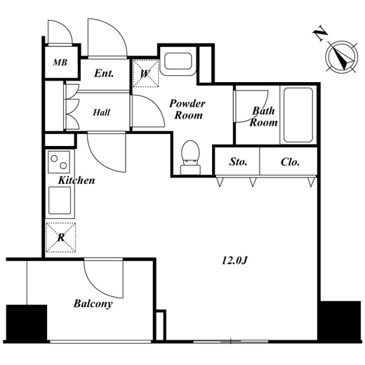アクロス目黒タワー　1403号室　間取り