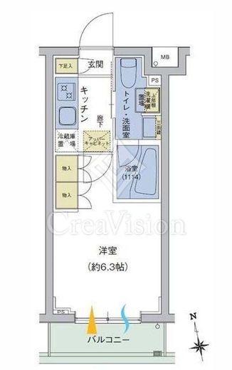 アジールコート品川中延　103号室　間取り