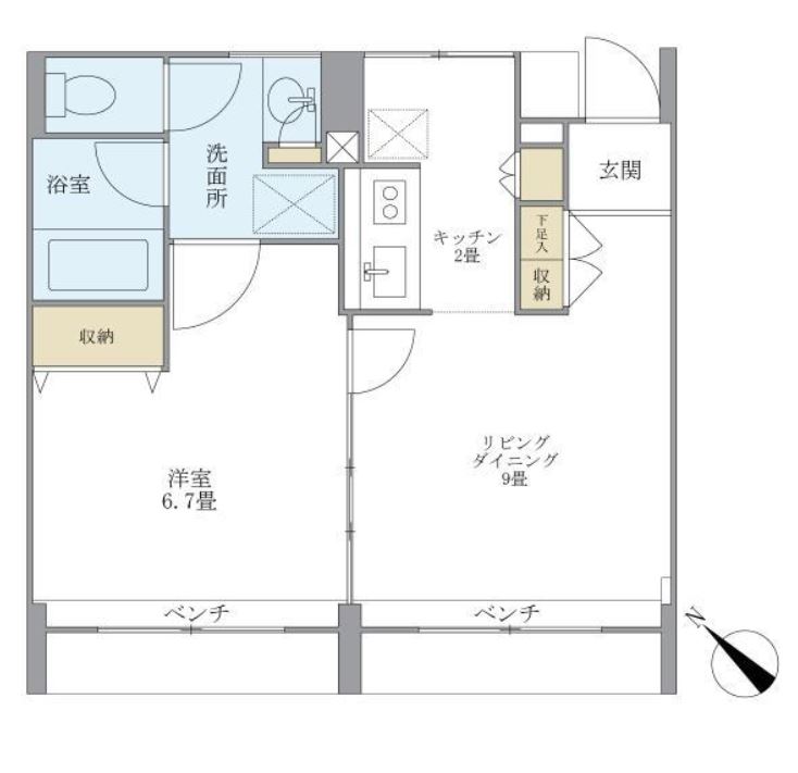 KDXレジデンス自由が丘　506号室　間取り