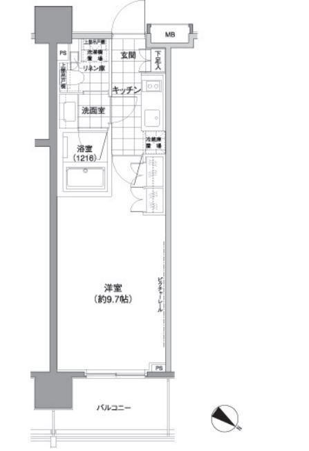 パークハビオ渋谷神山町　1106号室　間取り