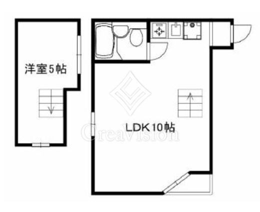 八雲ハウス　203号室　間取り