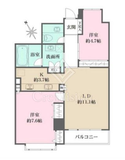 プレステージ祐天寺　402号室　間取り