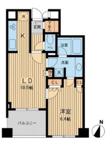 アーデン駒沢パークフロント　604号室　間取り