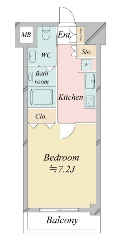 レジディア中目黒Ⅱ　902号室　間取り