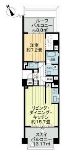 ブリリア恵比寿id　504号室　間取り
