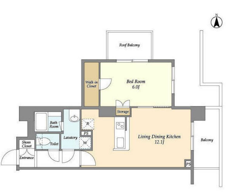 アメニティー自由が丘　401号室　間取り