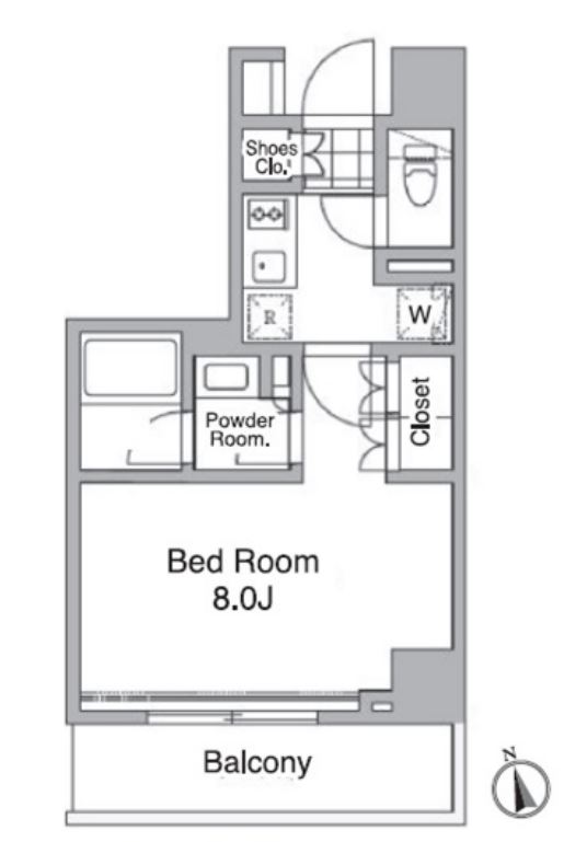 レジディア目黒Ⅳ　103号室　間取り