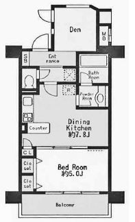 HF学芸大学レジデンス　702号室　間取り