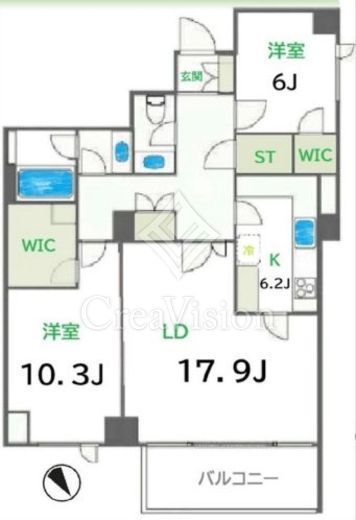 クレストコート砂土原　316号室　間取り