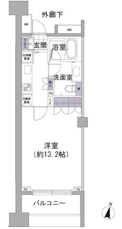 アビティ目黒　709号室　間取り