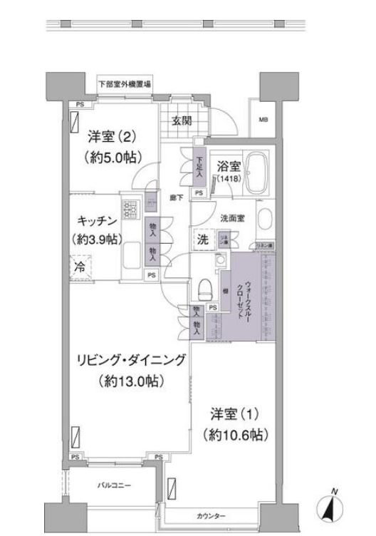 アビティ目黒　304号室　間取り