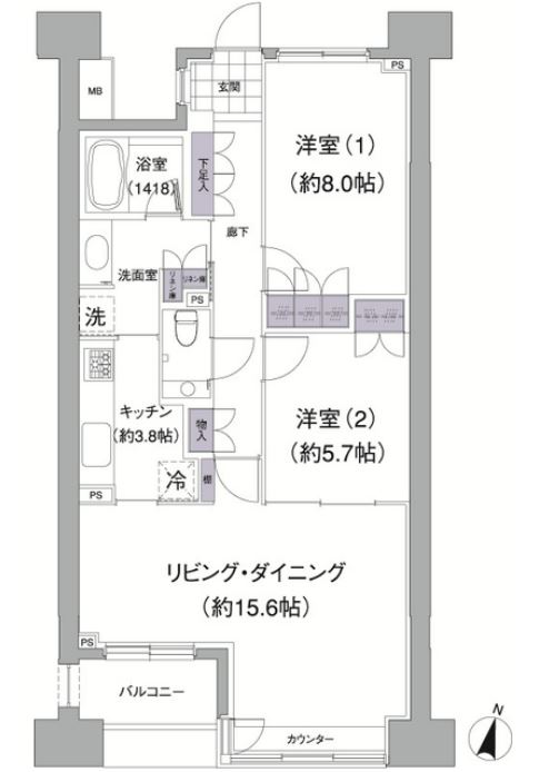 アビティ目黒　308号室　間取り