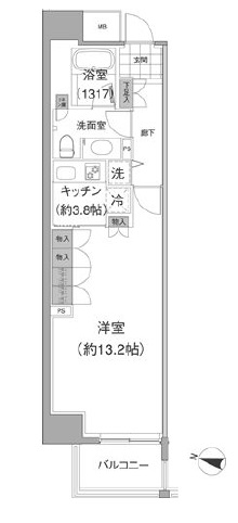アビティ目黒　218号室　間取り