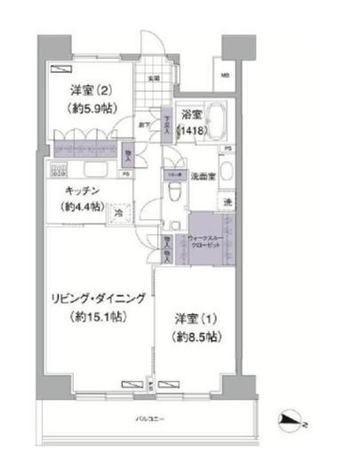 アビティ目黒　511号室　間取り