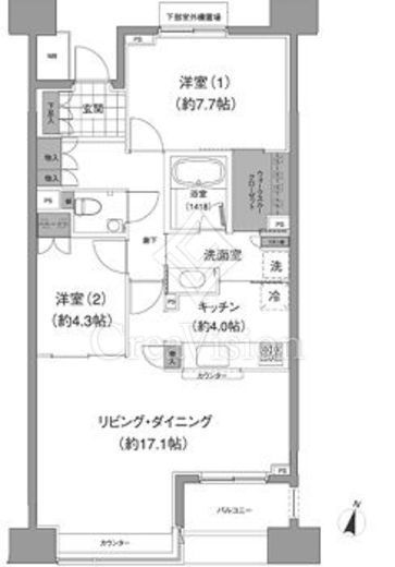 アビティ目黒　403号室　間取り