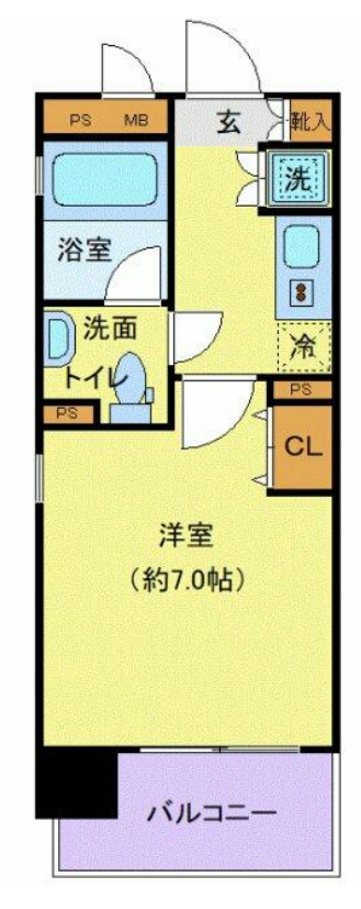 アクロス目黒　1101号室　間取り