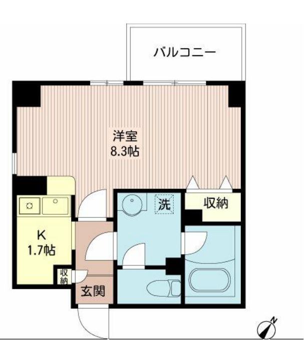 ルボラパン行人坂　105号室　間取り