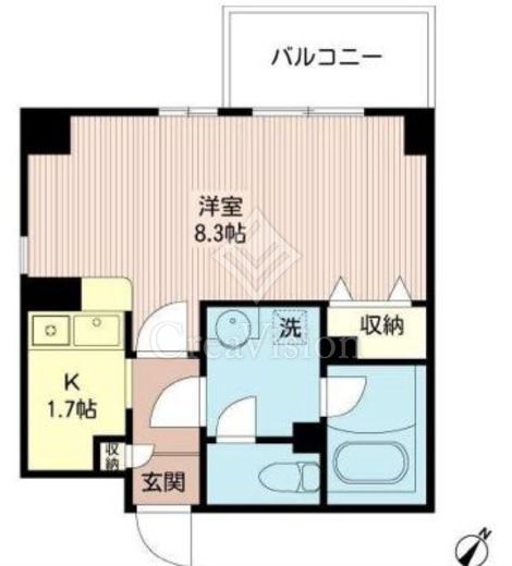 ルボラパン行人坂　205号室　間取り