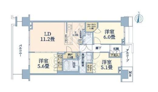 クラッシィハウス目黒洗足　403号室　間取り