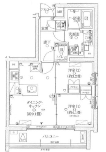 リベラージュ目黒洗足　504号室　間取り