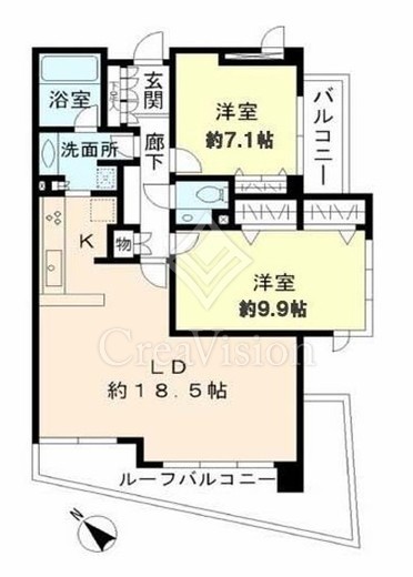 ヒューリック目黒三田　408号室　間取り