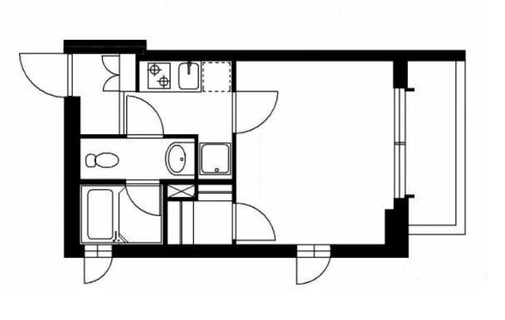 グラシア恵比寿　201号室　間取り