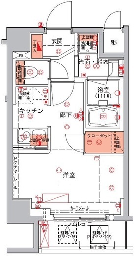ハーモニーレジデンス日本橋イースト　702号室　間取り