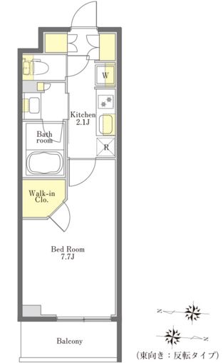 プライムメゾン市谷山伏町　111号室　間取り