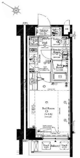 コンシェリア目白 THE GRAND RESIDENCE　409号室　間取り