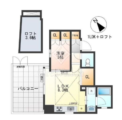 インプレストコア武蔵小山　201号室　間取り