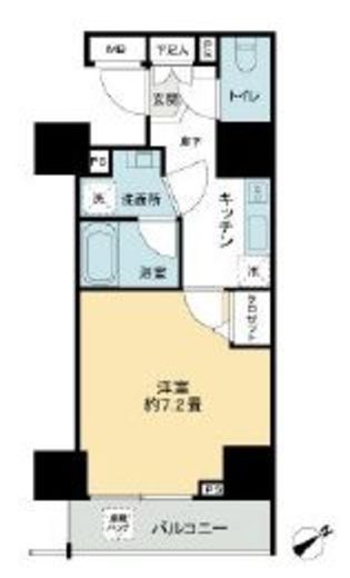アクサス汐留　1003号室　間取り