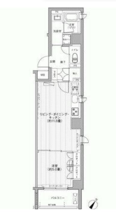 BAUHINIA AKASAKA　802号室　間取り
