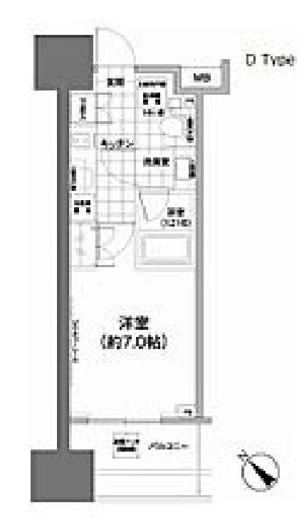 パークハビオ武蔵小山　804号室　間取り