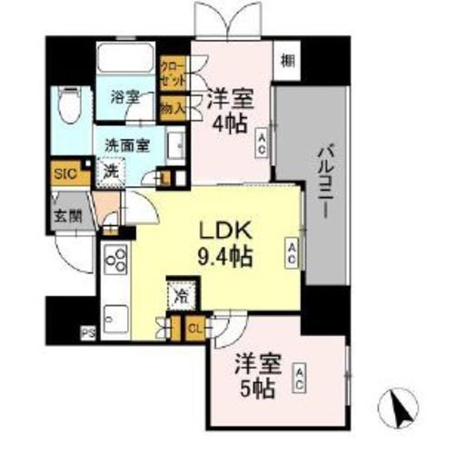 プレミスト四谷カレントコート　603号室　間取り