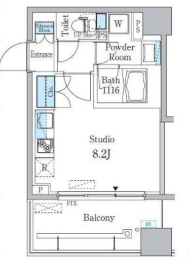 パークキューブ亀戸　707号室　間取り