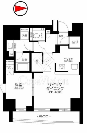 グランスイート四谷プレシア　806号室　間取り