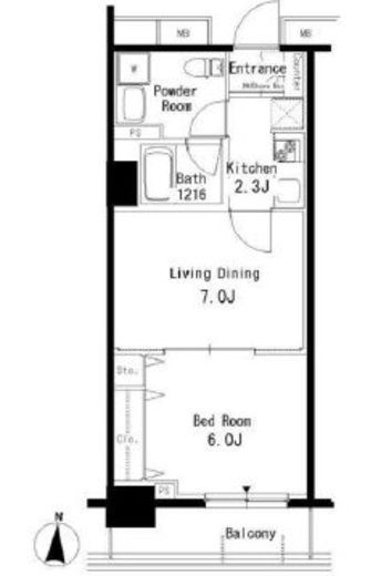 パークアクシス亀戸　502号室　間取り