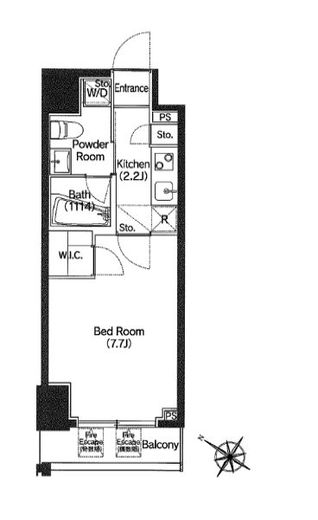 エスタート新宿　202号室　間取り