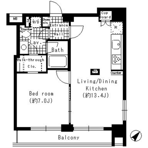 HF銀座レジデンス　1201号室　間取り