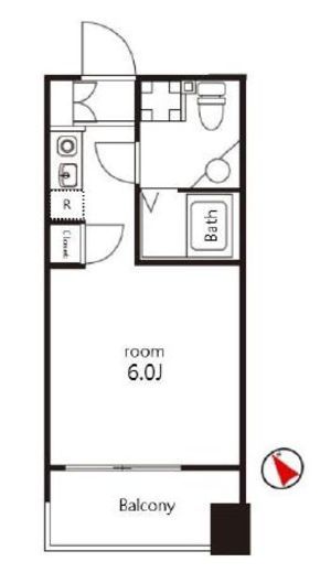 クレジデンス神谷町　804号室　間取り