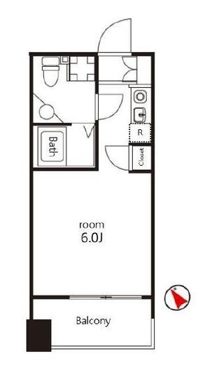 クレジデンス神谷町　905号室　間取り