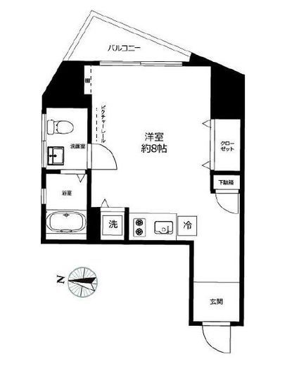 ベルファース東麻布　503号室　間取り