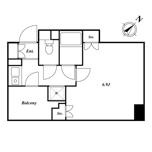 ラング・タワー京橋　802号室　間取り