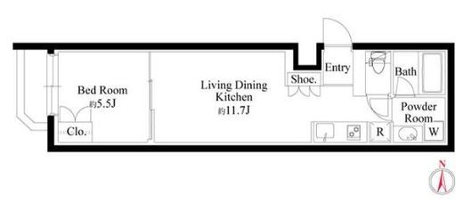 グランパセオ代々木上原Ⅱ　101号室　間取り