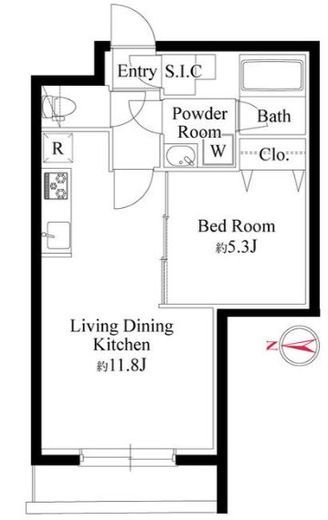 グランパセオ代々木上原Ⅱ　102号室　間取り