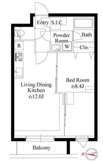 グランパセオ代々木上原Ⅱ　202号室　間取り