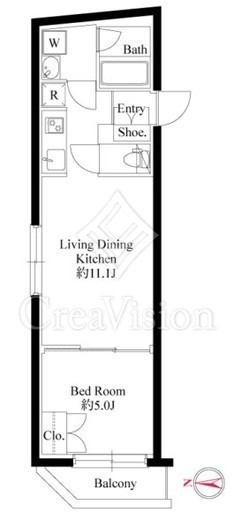 グランパセオ代々木上原Ⅱ　203号室　間取り