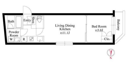 グランパセオ代々木上原Ⅱ　203号室　間取り