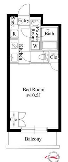 グランパセオ代々木上原Ⅱ　302号室　間取り